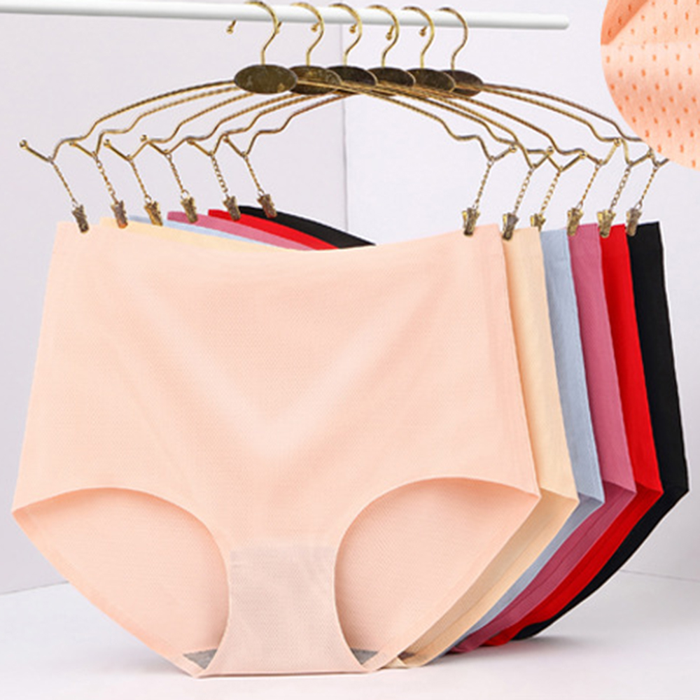 Culotte respirante taille haute en soie transparente