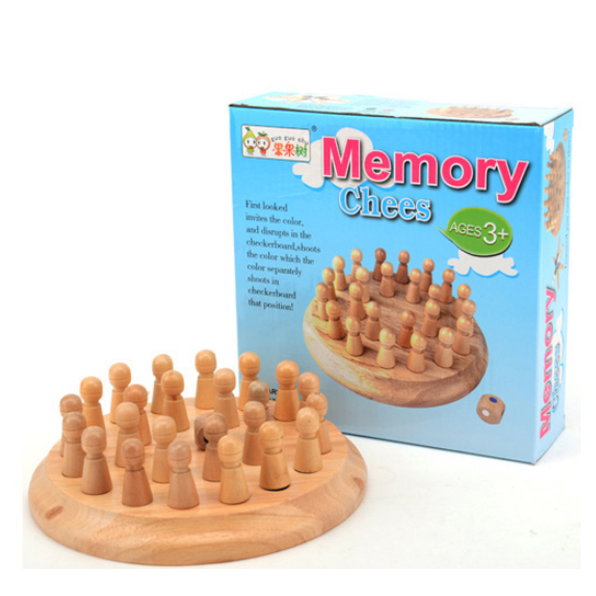 Jeu de mémoire en bois Jeu d'échecs Clip Perles Jouets Montessori Jouets éducatifs pour enfants