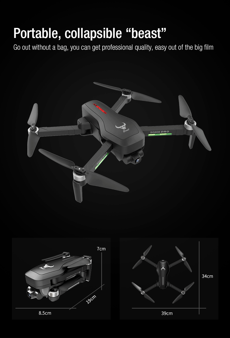 ZLRC SG906 Pro 5G WIFI FPV With 4K HD Camera 2-Axis Gimbal Optical Flow Positioning Brushless RC Drone Quadcopter RTF