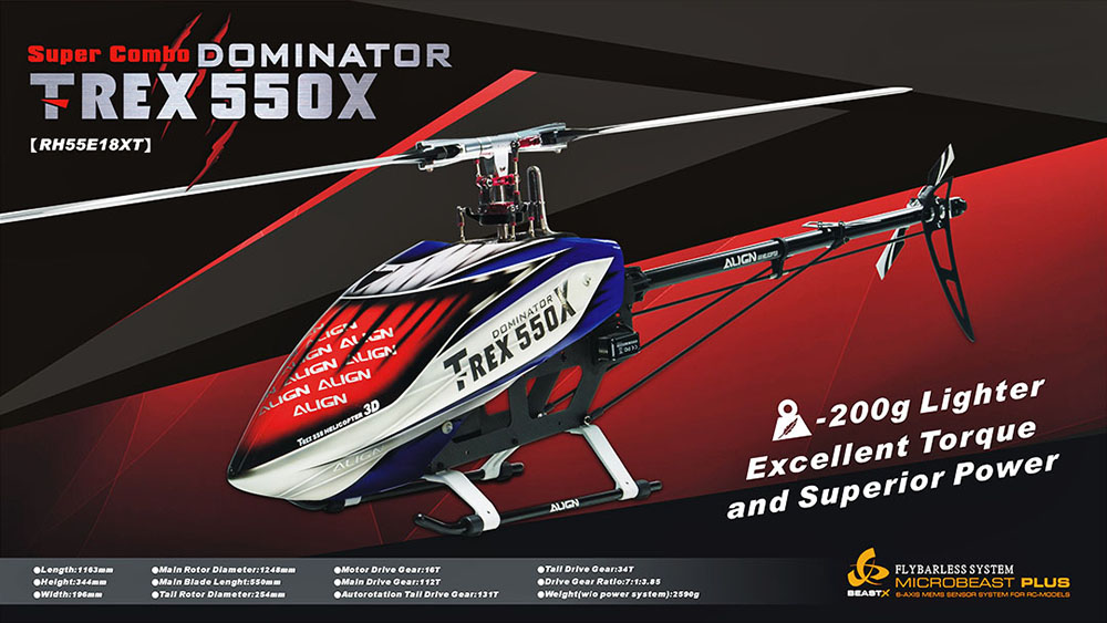 ALIGN T-REX 550X DOMINATOR RC Helicopter