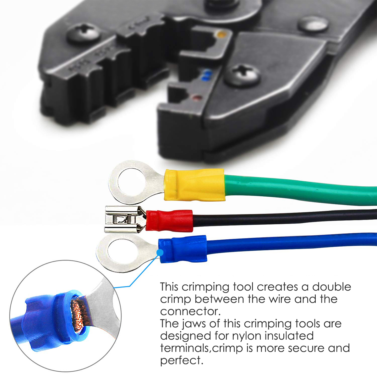 LIUMY Insulated Cable Terminals Crimping Pliers Cable Lugs Set with 700 Pieces Electrical Connectors Crimp Connectors Assortment 0.5 - 6 mm²