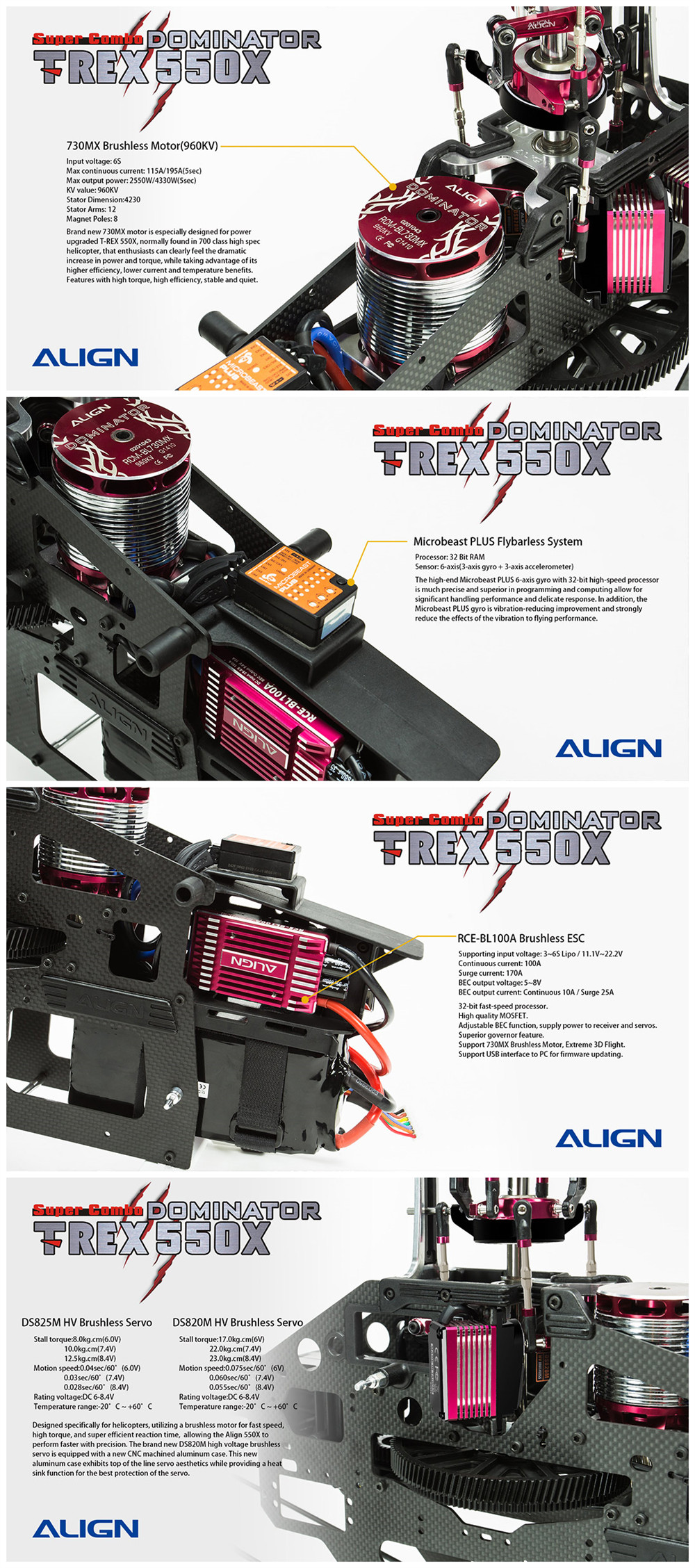 ALIGN T-REX 550X DOMINATOR RC Helicopter