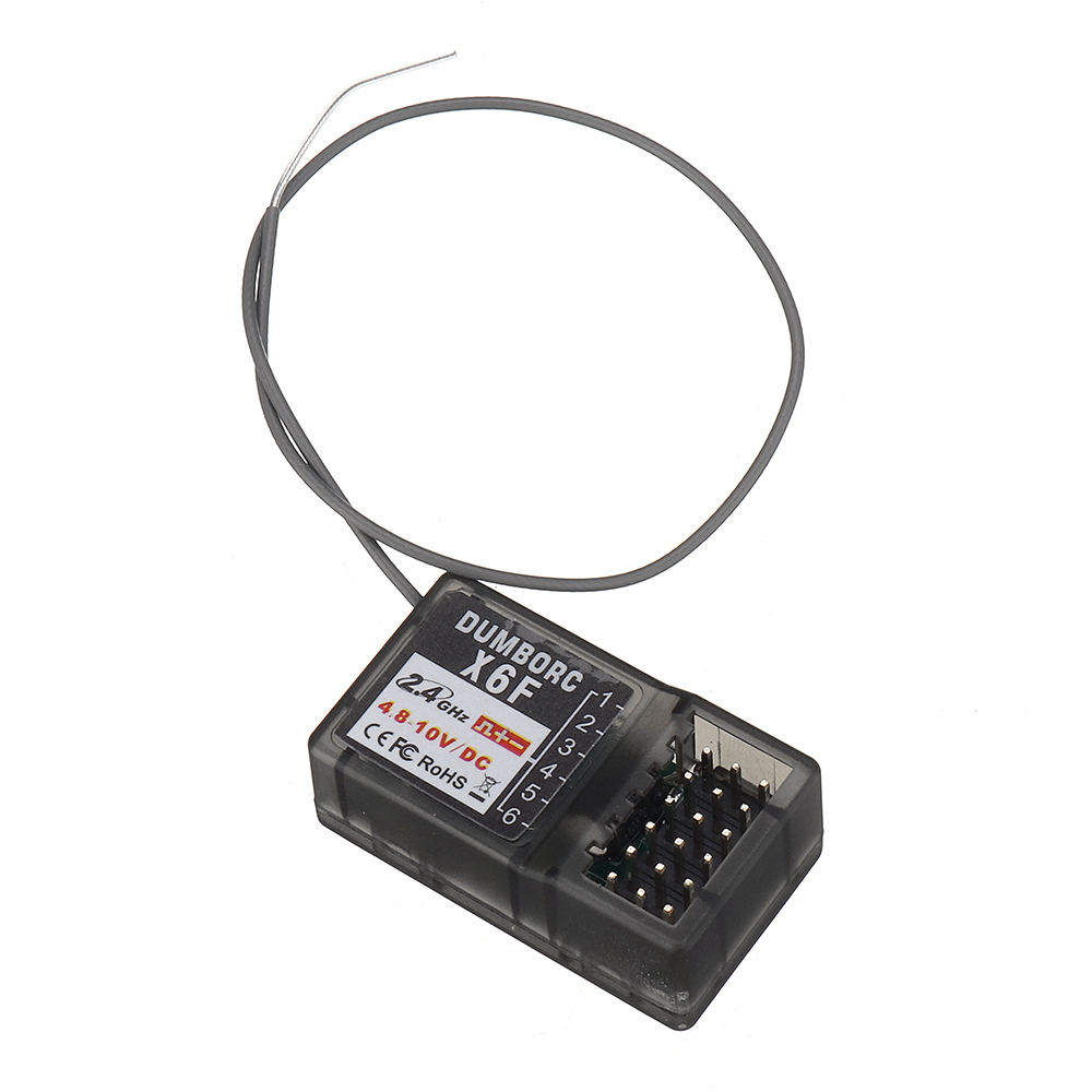 DumboRC X6P 2.4G 6CH Transmitter+X6F LED Receiver+LED Light For RC Car Boat Tank Vehicle Models