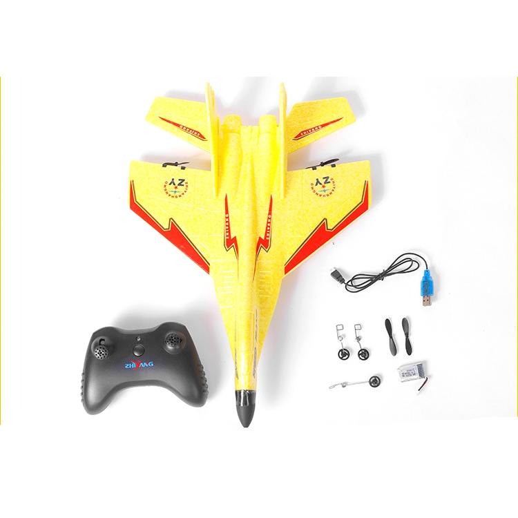 ZHIYANG SU27 MIG-530 320mm Wingspan EPP RC Mini Glider War Aircraft RTF con LED Mode 2 Night Flight Airplane