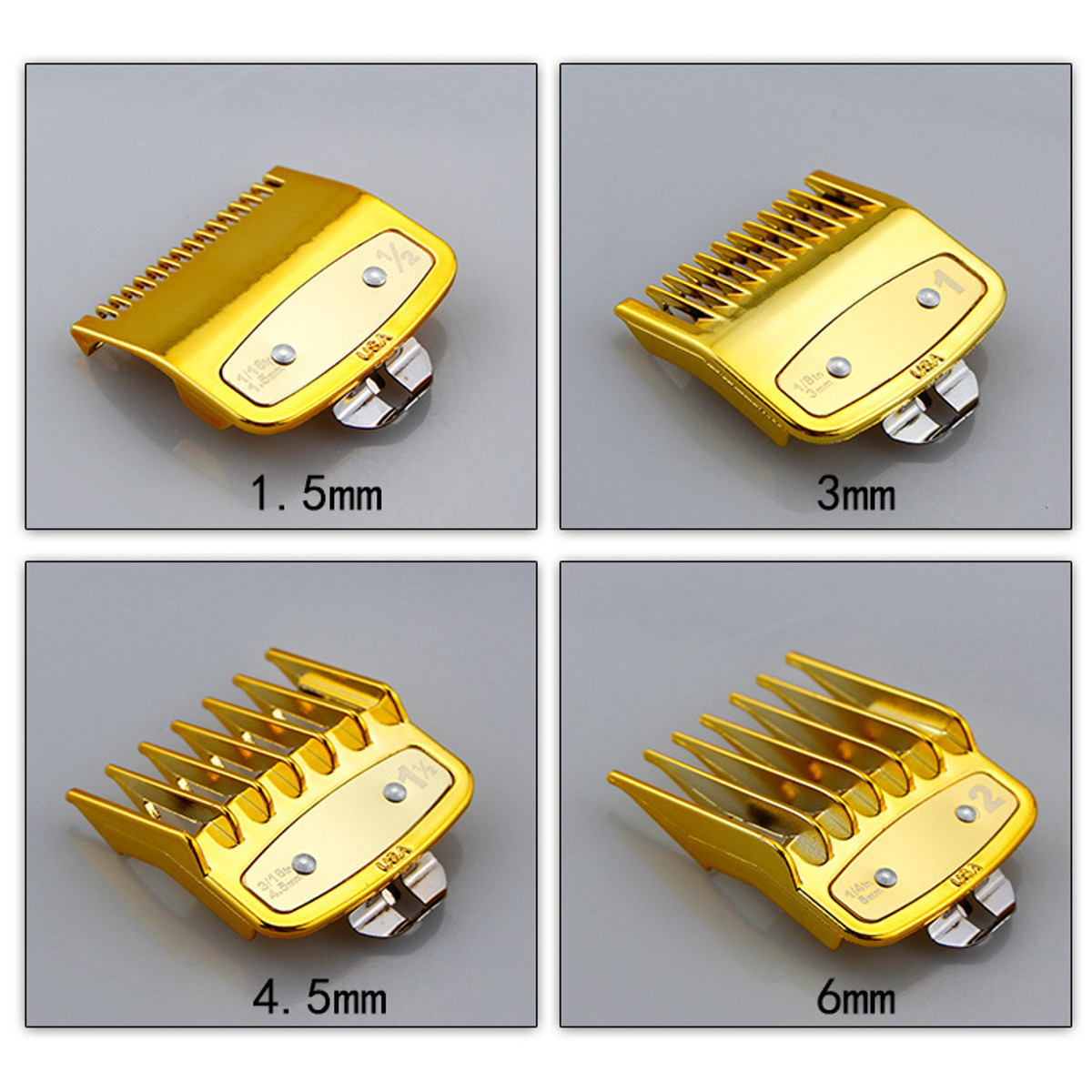 8pcs peigne de guide de coupe de tondeuse de cheveux réglé avec des outils de rechange d'agrafe en métal pour la machine de coupe de cheveux de WAHL