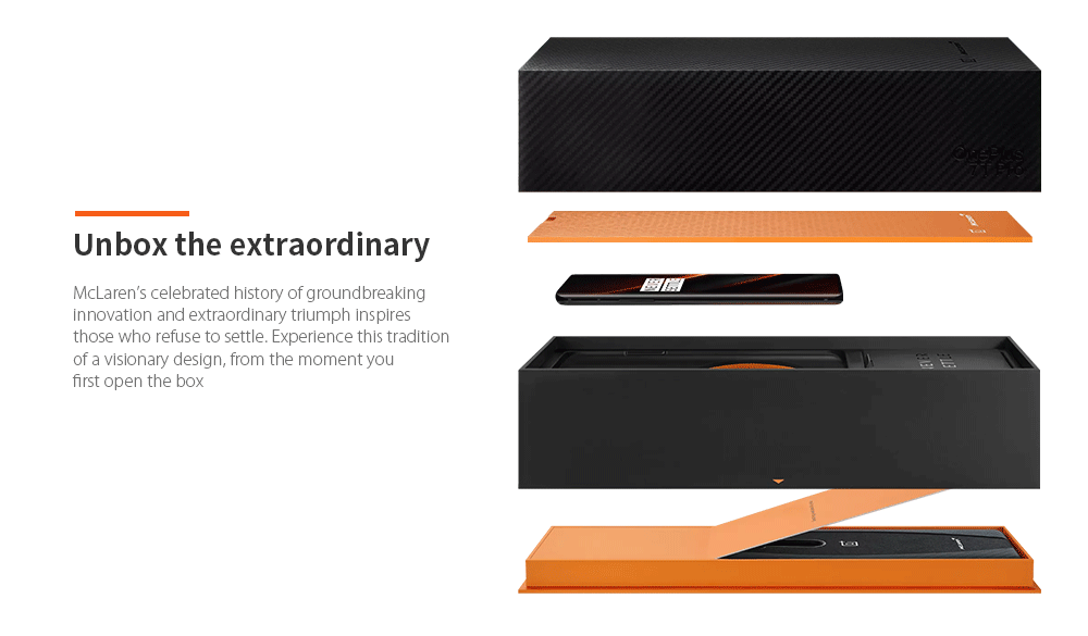 OnePlus 7T Pro McLaren Edition Global Version 6,67 polegadas 90Hz Display AMOLED fluido HDR10 + Android 10 NFC 4085mAh 48MP Câmeras traseiras triplas 12GB 256GB UFS 3.0 Snapdragon 855 Plus 4G Smartphone