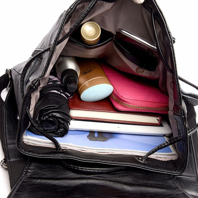 Sac à dos en cuir souple pour dames Sac à bandoulière décontracté Chasse en plein air Sac à dos de voyage