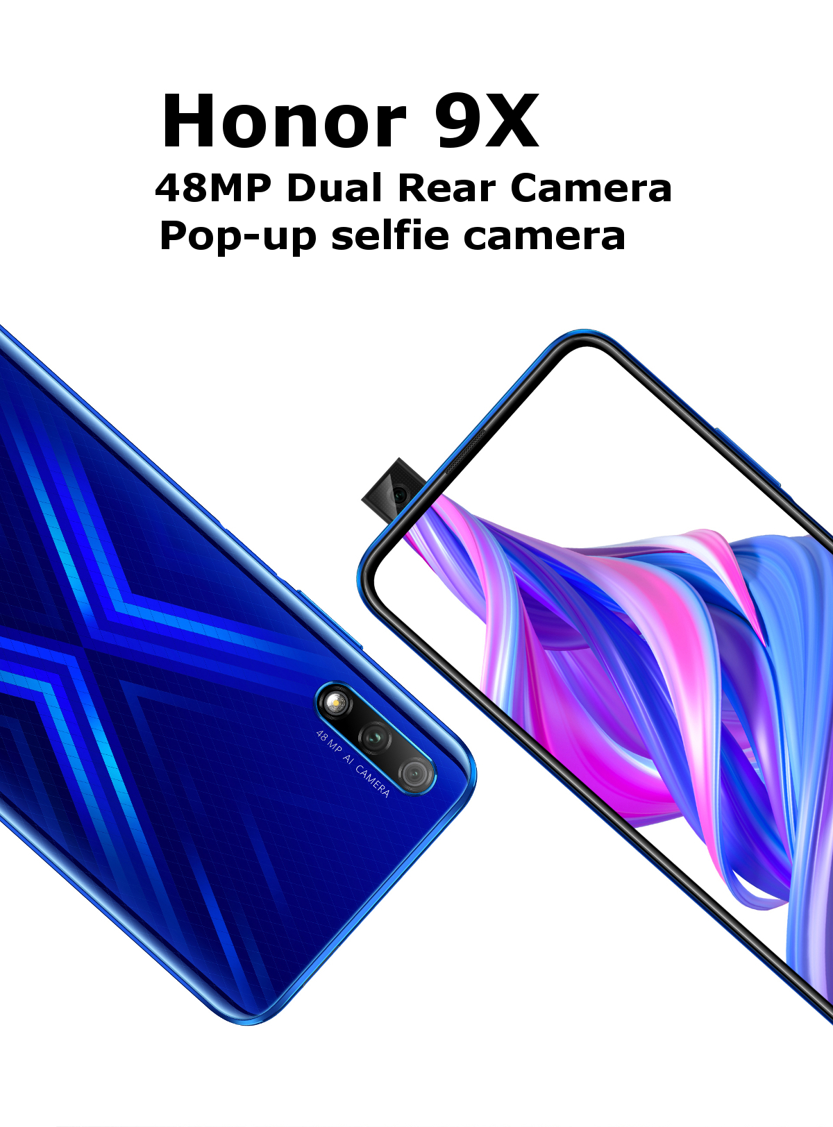 HUAWEI Honor 9X,48MP Dual Rear Camera,4GB RAM 64GB ROM,Kirin 810 Octa Core