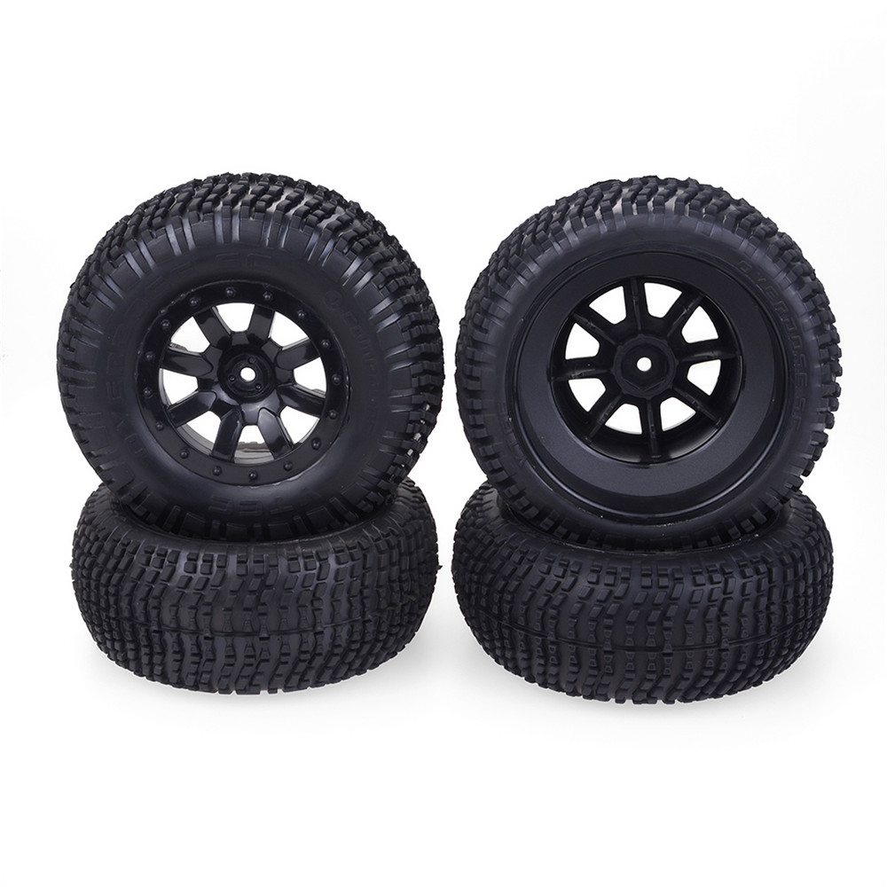 1/10 Rc Car Wheel Tire Short Course Truck Tires Set 12mm Hub Hex For Trx4 Slash HPI VKAR Redcat HSP LRP