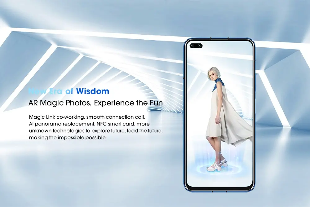 HUAWEI Honor V30 5G Versão 40MP Câmera Traseira Tripla 6,57 polegadas 8GB 128GB NFC 40W Carga Rápida Kirin 990 Octa Core 5G Smartphone