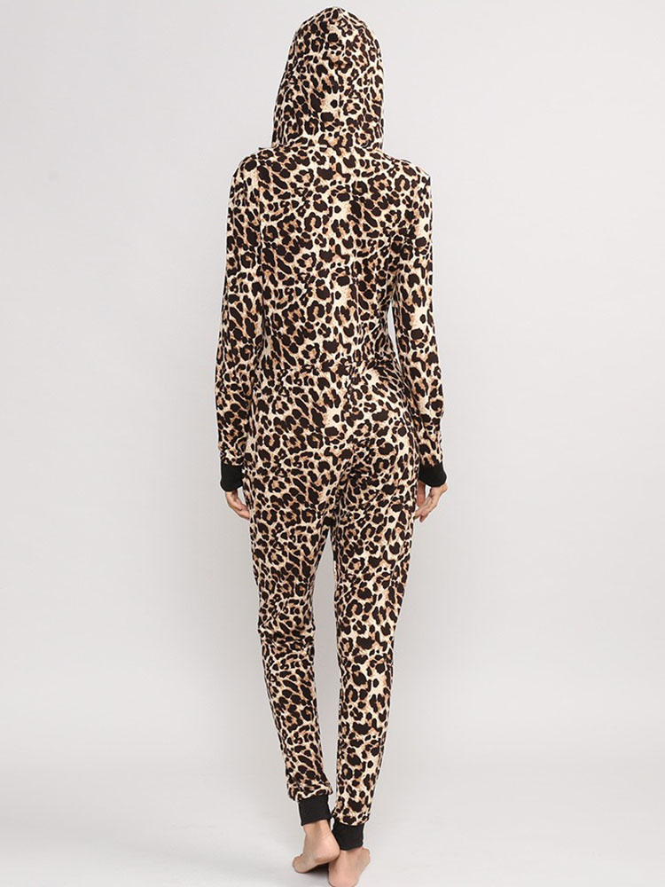 Pyjama à capuche léopard
