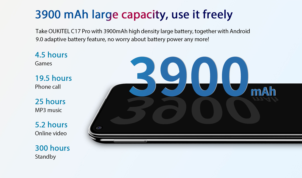 Oukitel C17 Pro,Full Screen,Triple Rear Camera,Android 9.0