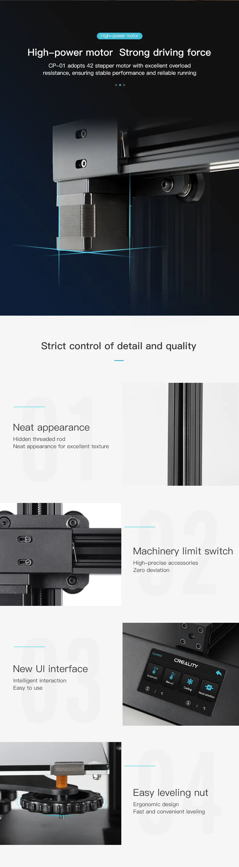 Creality 3D® CP-01 3-in-1 DIY เครื่องพิมพ์ 3 มิติแบบแยกส่วนเครื่อง ชุด รองรับการแกะสลักเลเซอร์ / CNC การตัดขนาดก