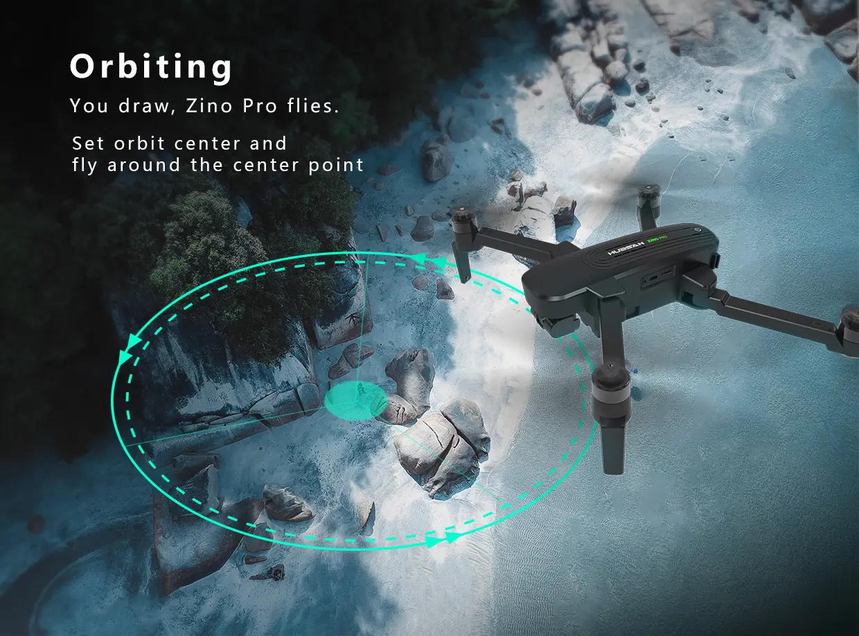 Hubsan ZINO PRO GPS 5 กรัม WiFi 4KM FPV กับ 4 พัน UHD กล้องแกน G Imbal ทรงกลม Panoramas RC จมูก Q Uadcopter RTF