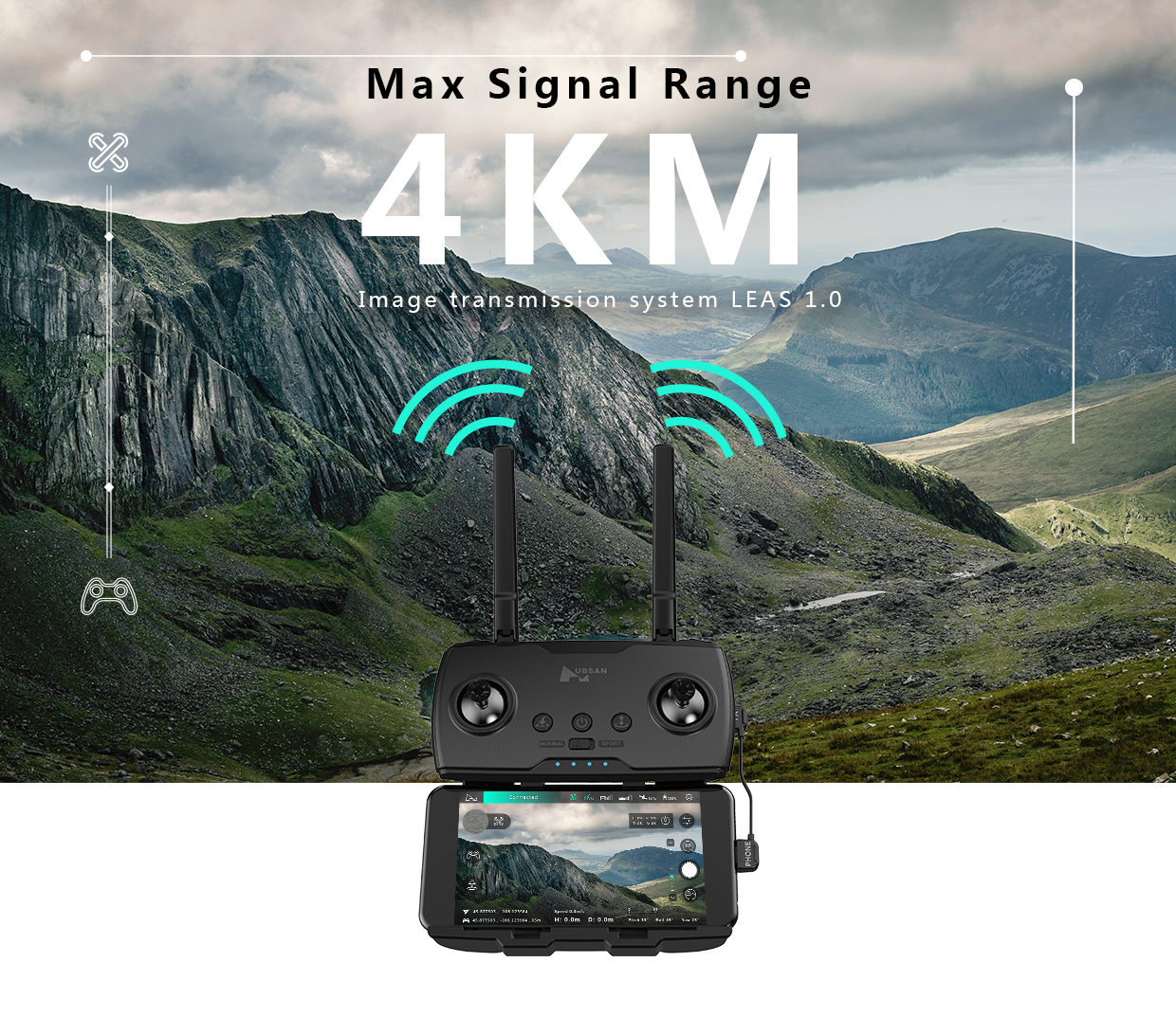 Hubsan ZINO PRO GPS 5 กรัม WiFi 4KM FPV กับ 4 พัน UHD กล้องแกน G Imbal ทรงกลม Panoramas RC จมูก Q Uadcopter RTF