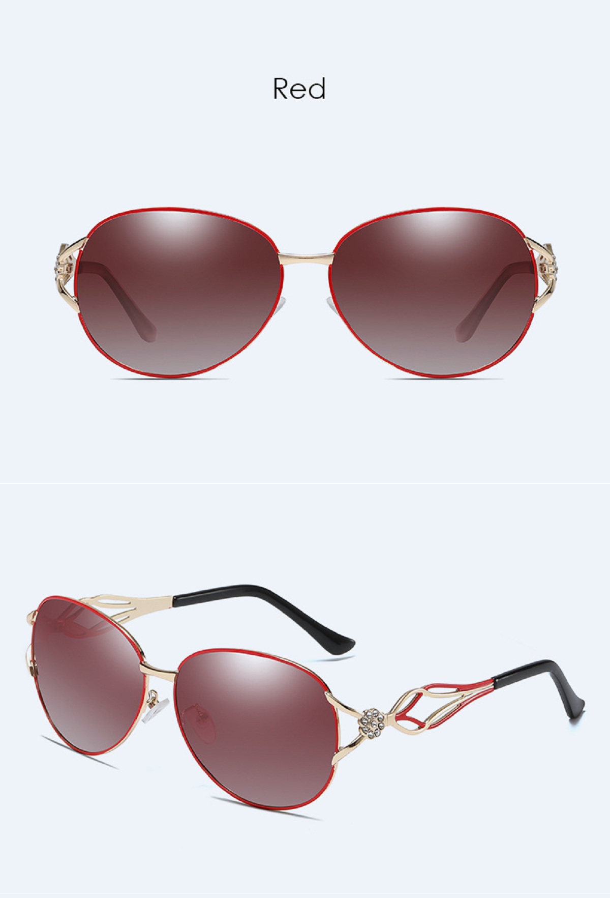 A163 Lunettes de soleil polarisées pour femmes Lunettes de soleil élégantes au volant