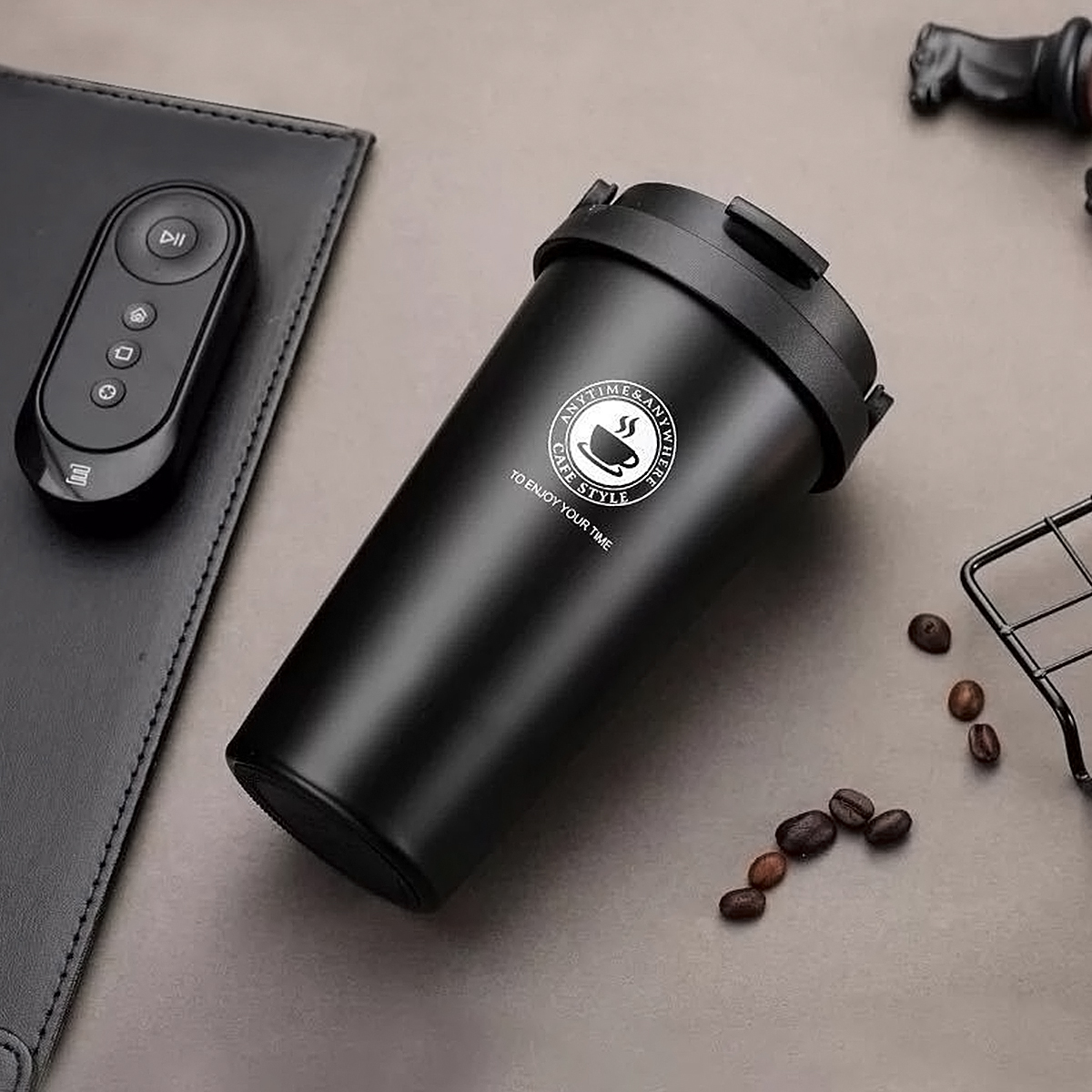 500 ML Portable Café Flacons À Vide Tasses Isolées Tasse Chaude et Froide Avec Poignée Étanche En Acier Inoxydable Thermos Flacon Thé Bouteille D'eau