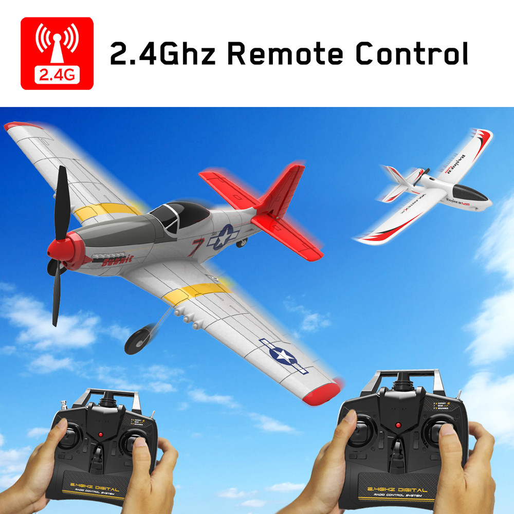 Eachine Mini Mustang P-51D EPP 400mm Wingspan 2.4G 6-Axis Gyro RC Airplane Trainer Fixed Wing RTF One Key Return for Beginner