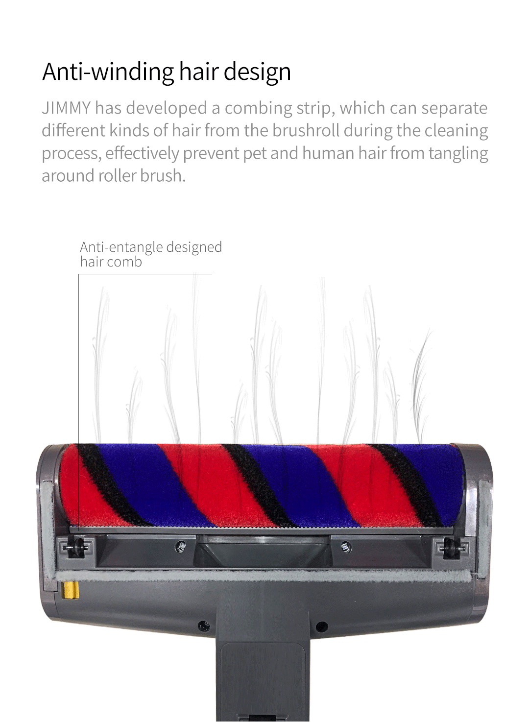 JIMMY JV63 Aspirateur portatif sans fil portable 130AW 20000Pa Aspiration Anti-enroulement Cheveux 60 minutes Durée de fonctionnement Tapis Collecteur de poussière
