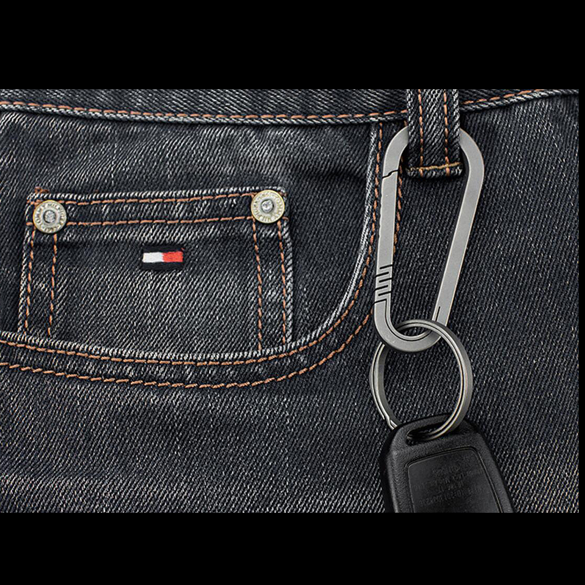 1 PC S02 Titane TC4 Porte-clés Léger w / O Anneau Randonnée En Plein Air Escalade Sac À Dos Suspendus Boucle Mousqueton