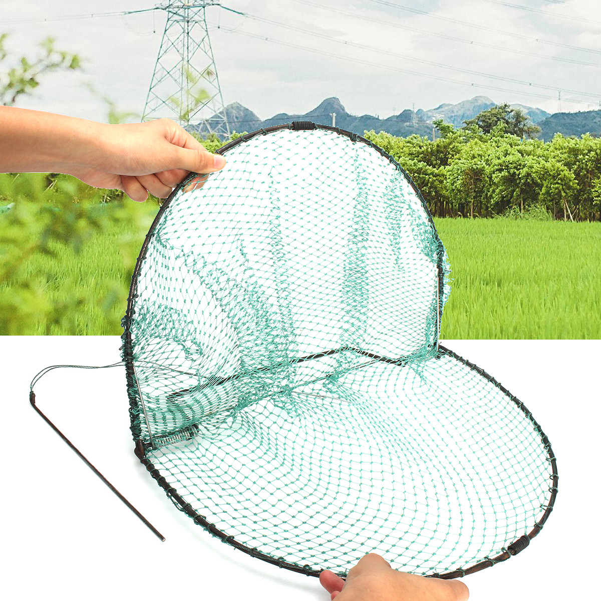 Trampa de 300 mm para trabajo pesado Gorrión Pigeon Bird Net Mesh Humane Live Trap