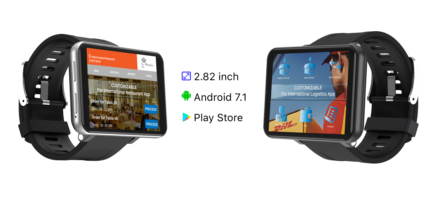 LEMFO LEM T 3G + 32G 2.86 pouces HD Écran 4G-LTE Regarder Téléphone 5MP Caméra 2700MAH GPS Wifi Smart Watch