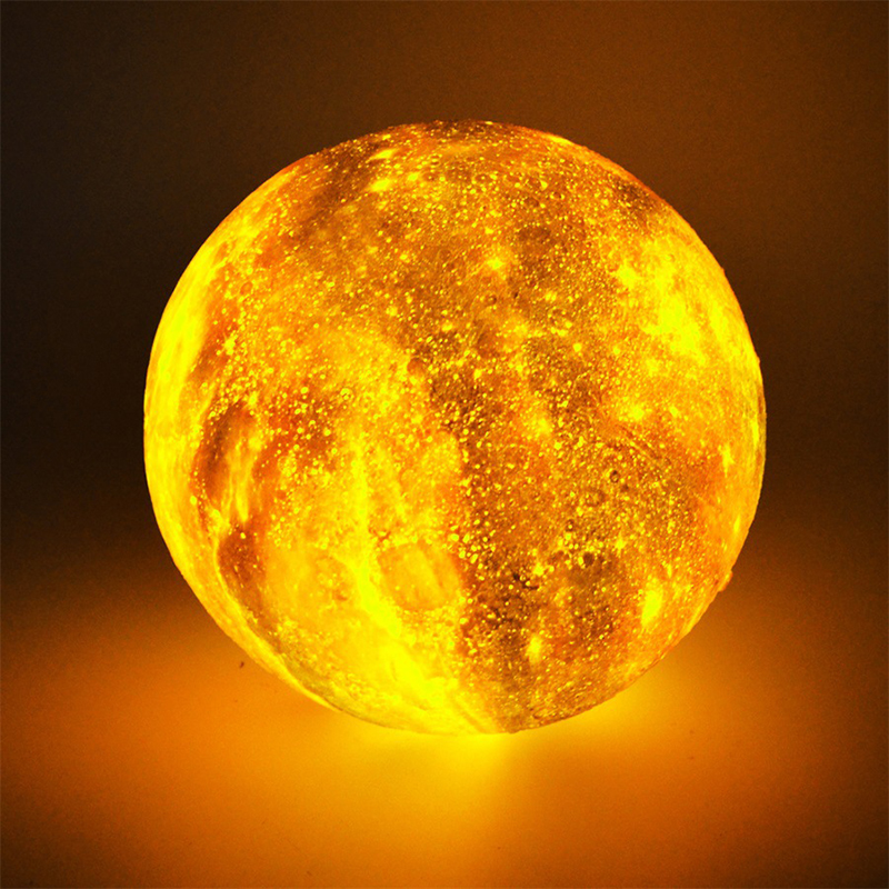 Impression 3D Lune Lampe Espace LED Veilleuse Télécommande / Tactile / Pat Contorl Lampe USB Charge Valentine Cadeau