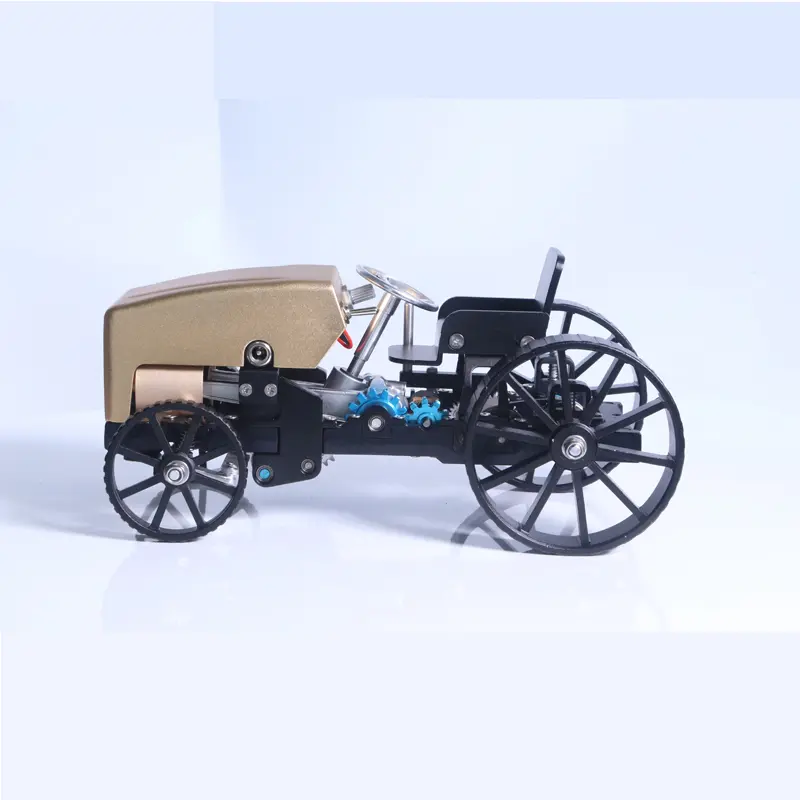 Teching DM12B Explorer 1 Creative All-metal Retro Model Car Rechargeable Simulation Science Toy High Challenge Assembled Electric Model Kit