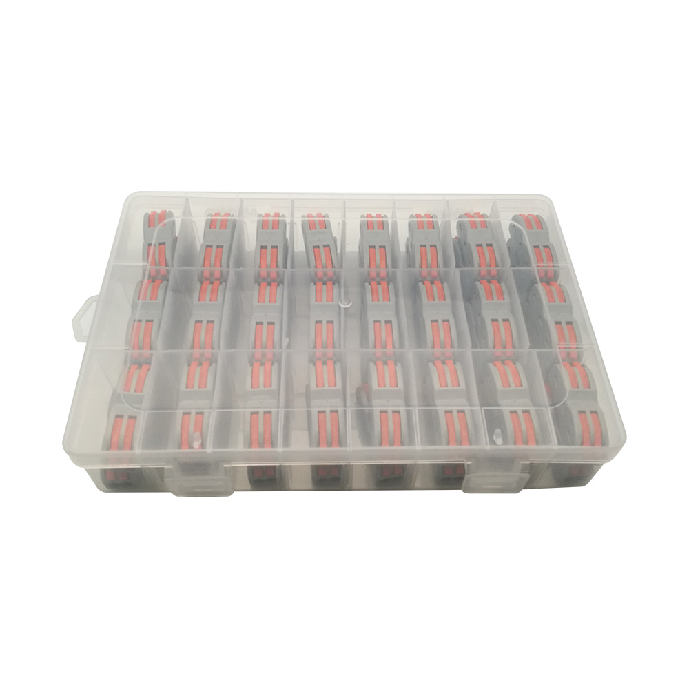 Minleaf 48Pcs Electrical Wiring Household 3PIN Docking Connector Electrical Connectors Wire Terminal Block Universal Electrical Wire Connector