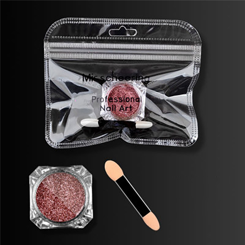 2 Rose Gold Chrome Nail Poudre Effet Miroir Nail Pigment Ge