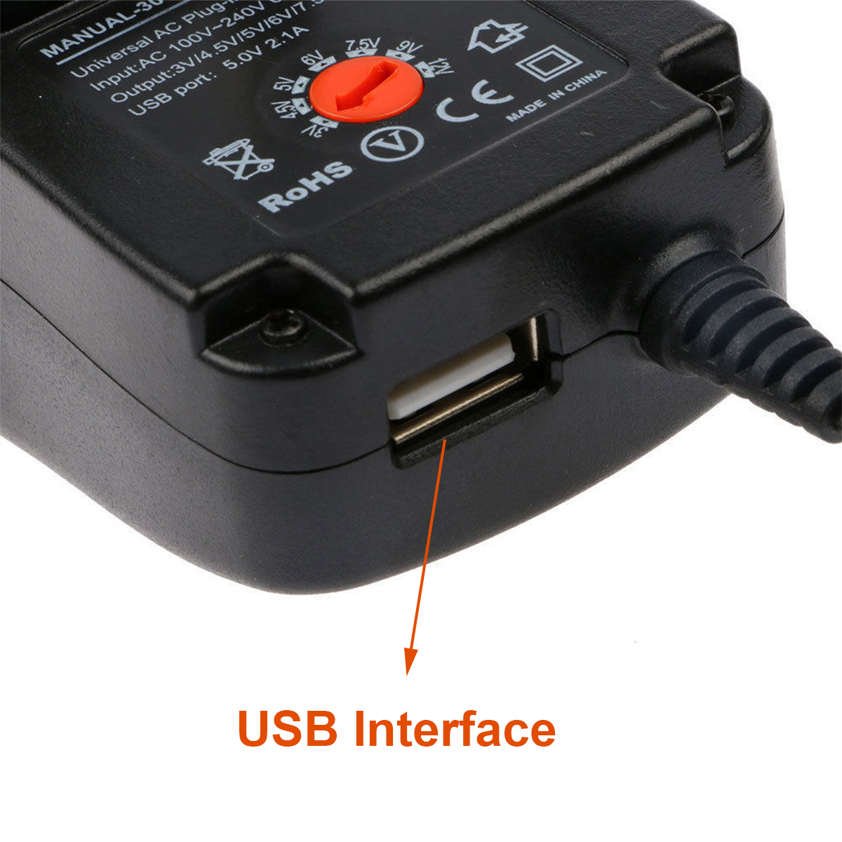 30W 3-12V Regulated Universal Power Adpapter Multi-function Switching Power Supply Power Supply Adapter AC to DC with 6 connectors
