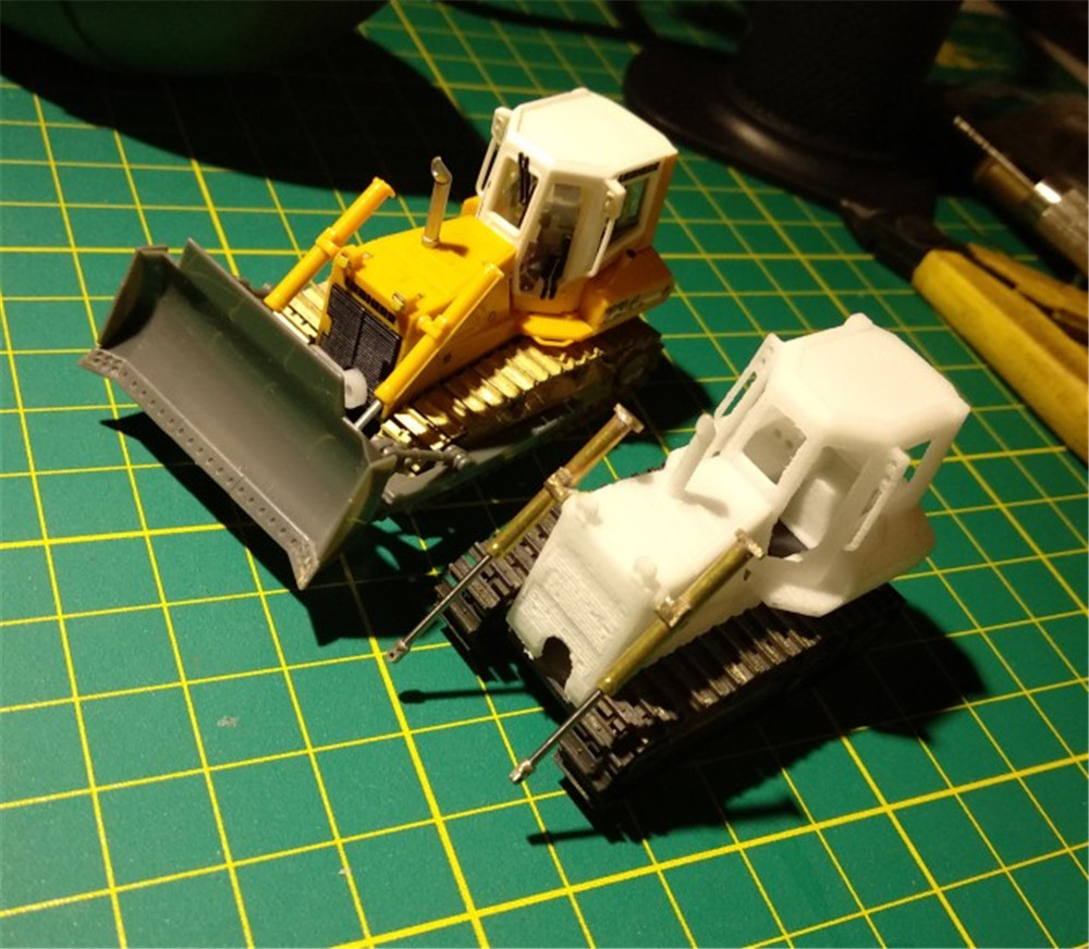 DasMikro DS87E07-Liebherr 734 Metal RC Car Bulldozer Without Power Motor DIY Kit Vehicle Models