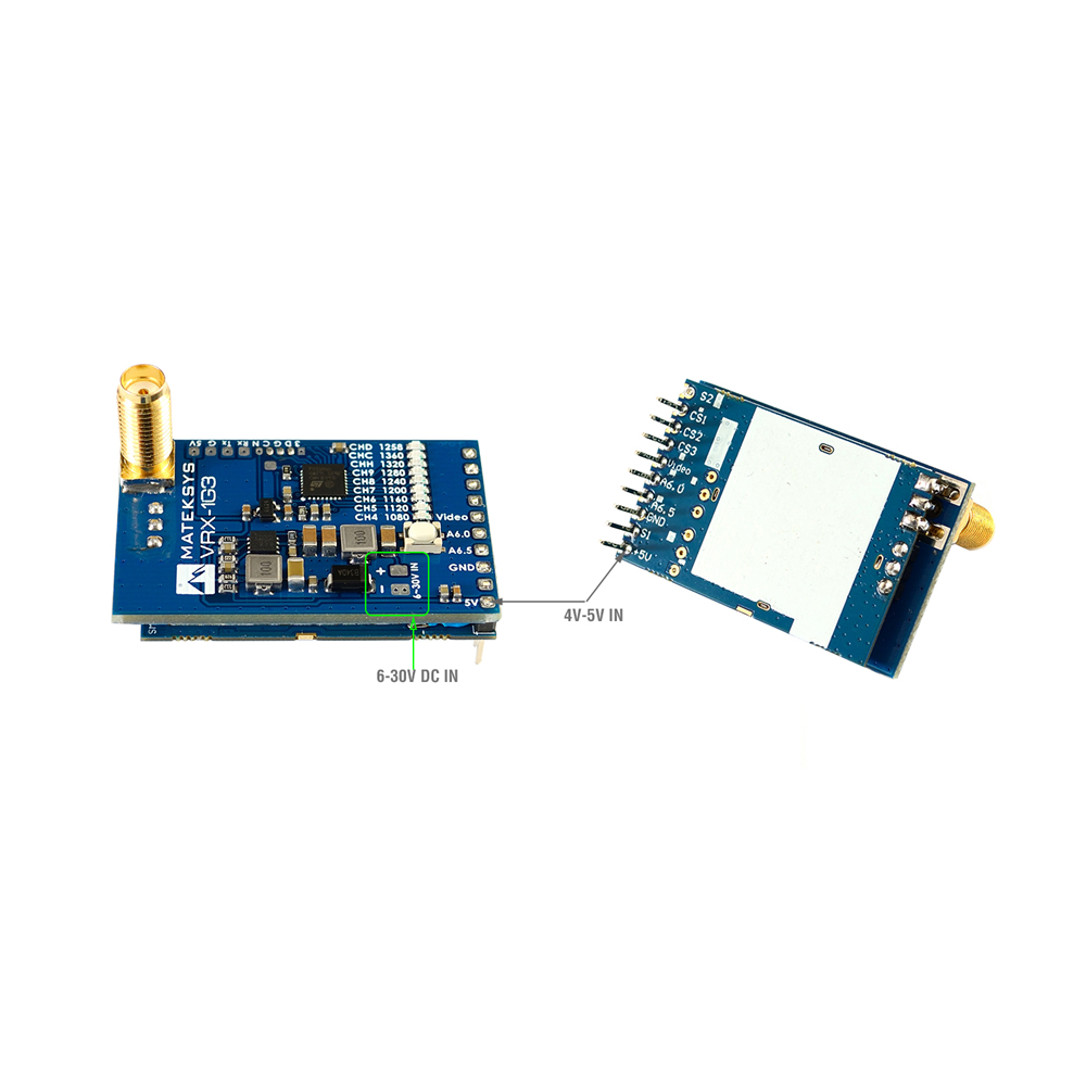 MATEKSYS VRX-1G3 1.2Ghz 1.3Ghz 9CH FPV Video Receiver for RC Drone Goggles Monitor