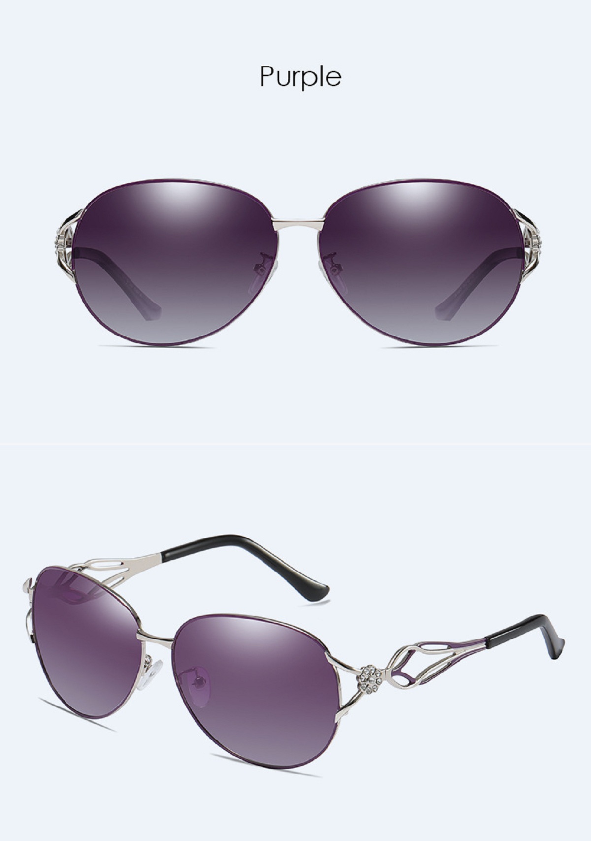 A163 Lunettes de soleil polarisées pour femmes Lunettes de soleil élégantes au volant