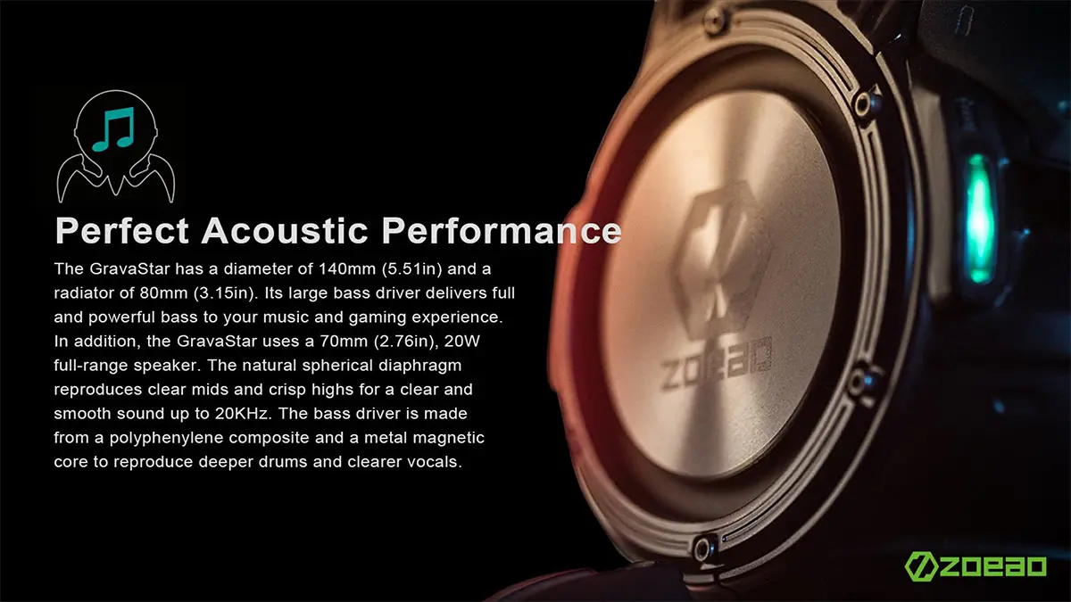 GravaStar G1 Wireless Bluetooth 5.0 Speaker Built-in Ambient Light 20W Portable Outdoor Light Speaker