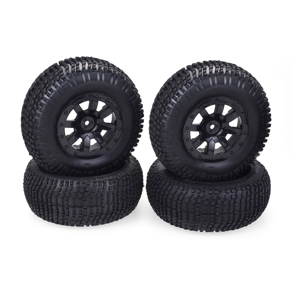 1/10 Rc Car Wheel Tire Short Course Truck Tires Set 12mm Hub Hex For Trx4 Slash HPI VKAR Redcat HSP LRP