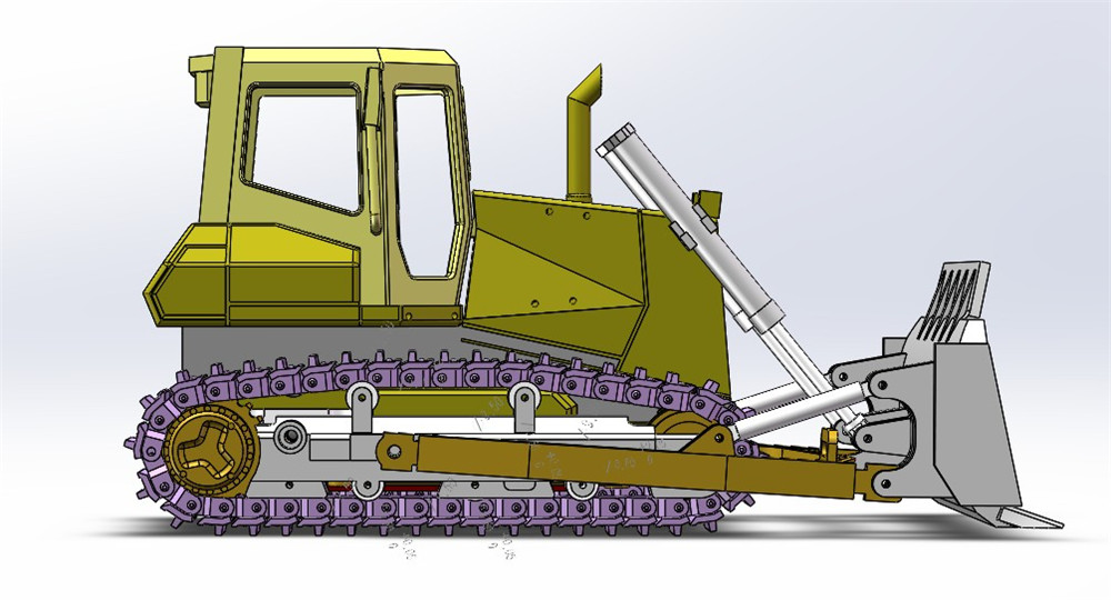 DasMikro DS87E07-Liebherr 734 Metal RC Car Bulldozer Without Power Motor DIY Kit Vehicle Models