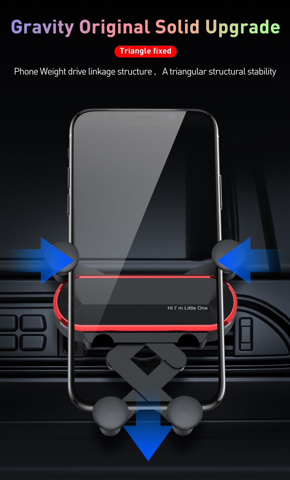 Bakeey New Gravity Linkage Automatic Lock Air Vent Car Phone Holder Car Phone Mount For 4.0-6.7 Inch Smart Phone for iPhone 11 Samsung Galaxy Note 10 Xiaomi Redmi Note 8 Pro 4a95cba6 d17a 4ee1 8a9d 5ef9070e6a2a