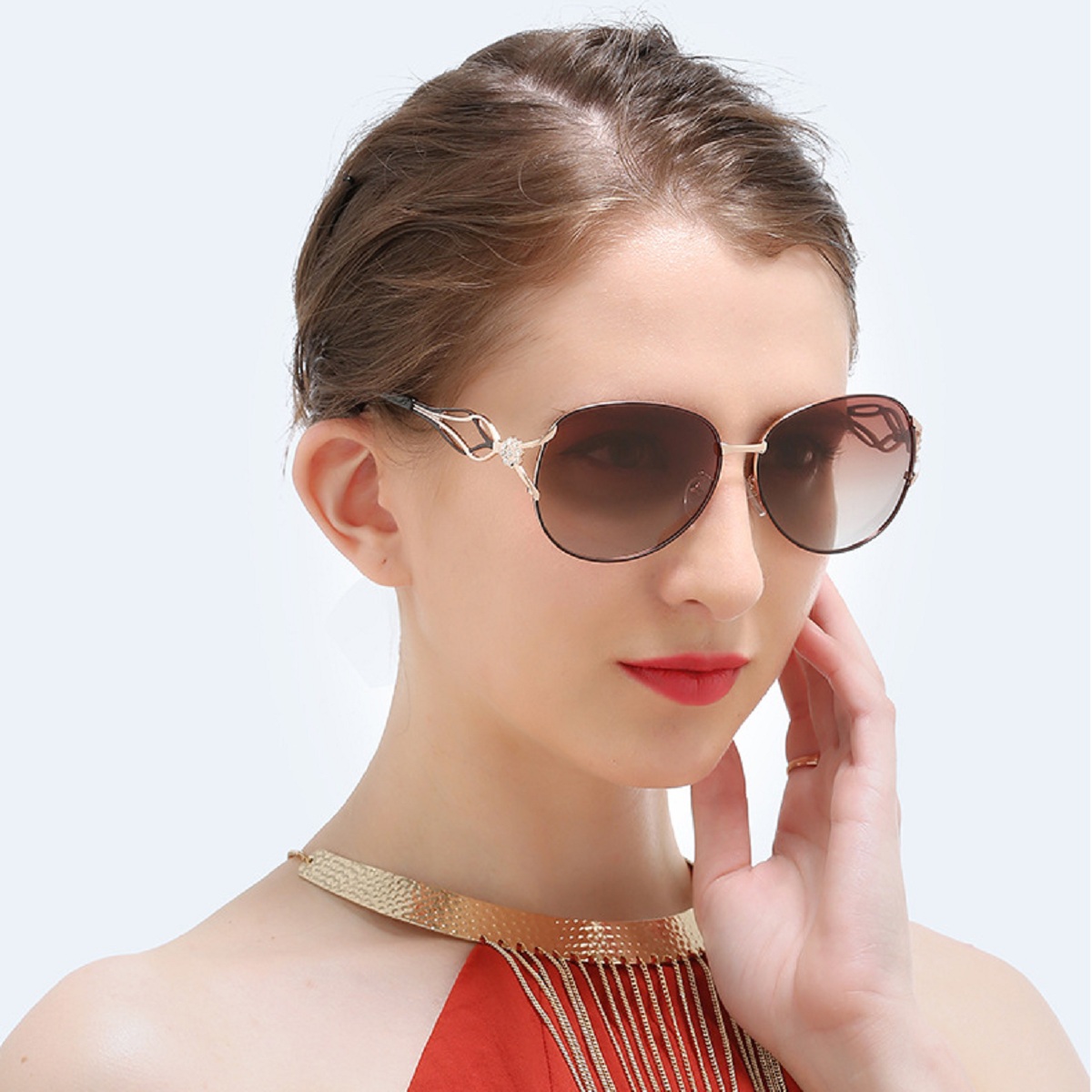 A163 Lunettes de soleil polarisées pour femmes Lunettes de soleil élégantes au volant