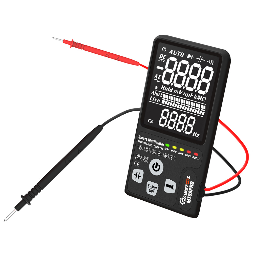 MUSTOOL MT99PRO Dual Mode Voltage Detection Intelligent True RMS Multimeter Voltage Detect Indicator Fully Auto-Range with Ultra-large EBTN LCD Screen