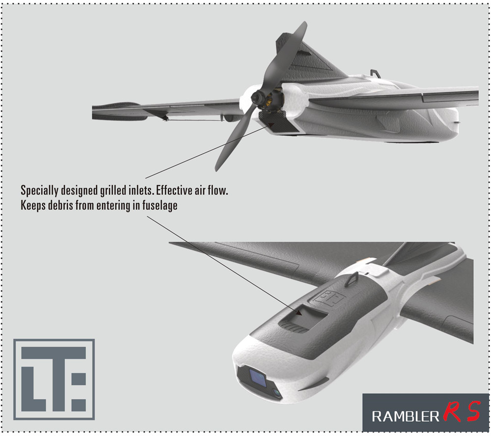 LTE Rambler RS EPP 1000mm Wingspan FPV RC Airplane Fixed Wing PNP