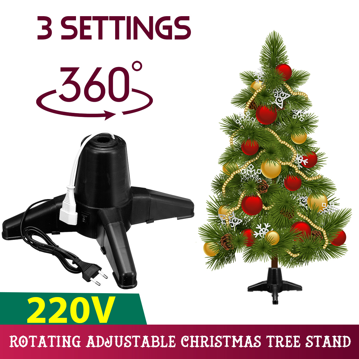 Support Darbre De Noel Support De Base Rotatif Electrique Pour La Decoration De Noel Bazis Az