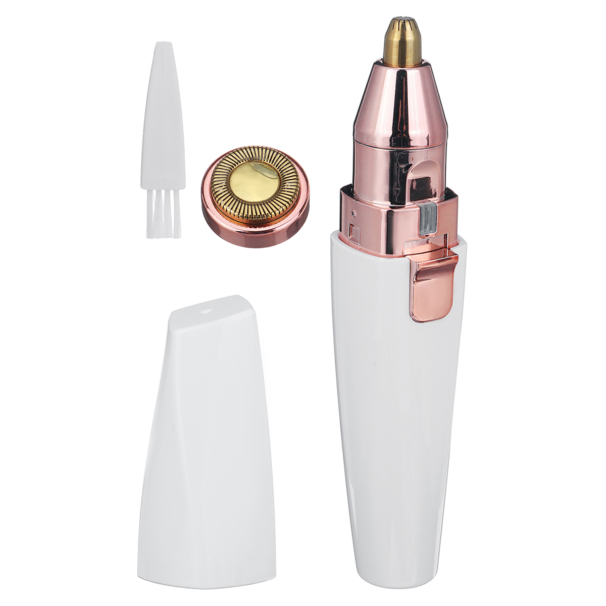 Epilatore 2 in 1 Lady Electric Painless Rossetto Rasoio Sopracciglio Trimmer Capelli