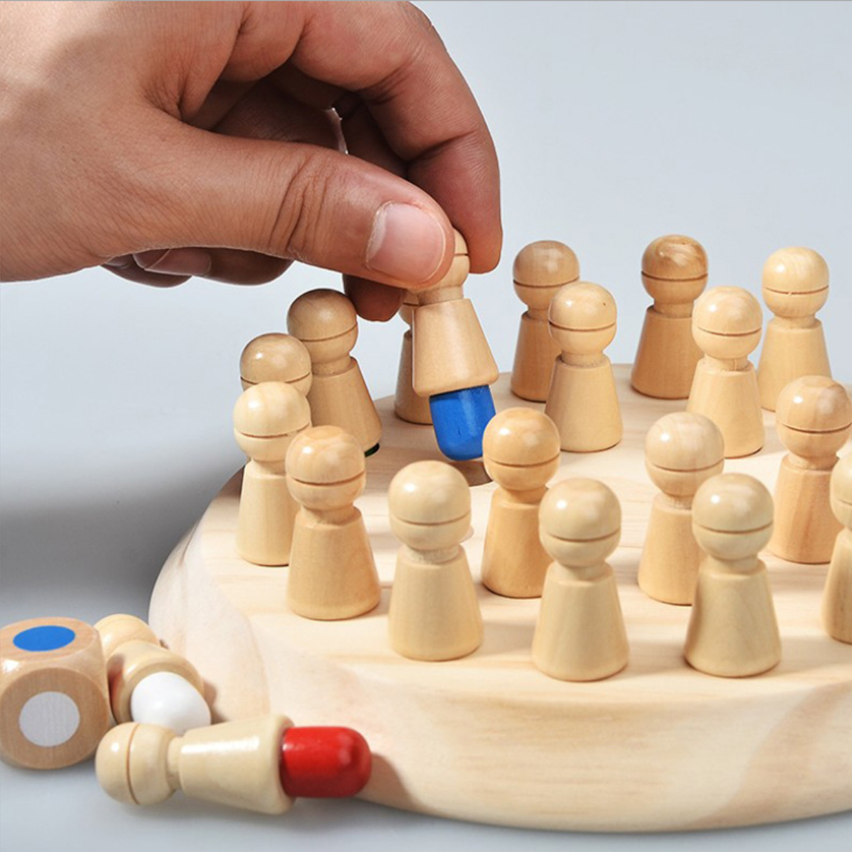Jeu de mémoire en bois Jeu d'échecs Clip Perles Jouets Montessori Jouets éducatifs pour enfants