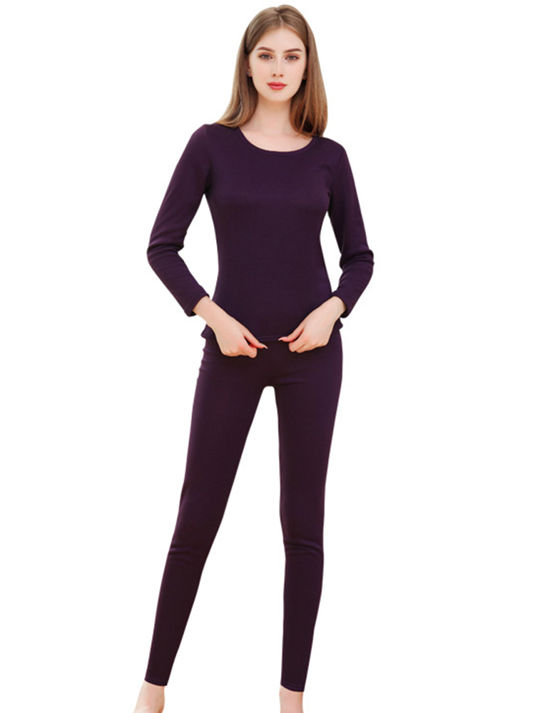 Set pigiama 2 pezzi ultra-morbido a maniche lunghe con intimo termico
