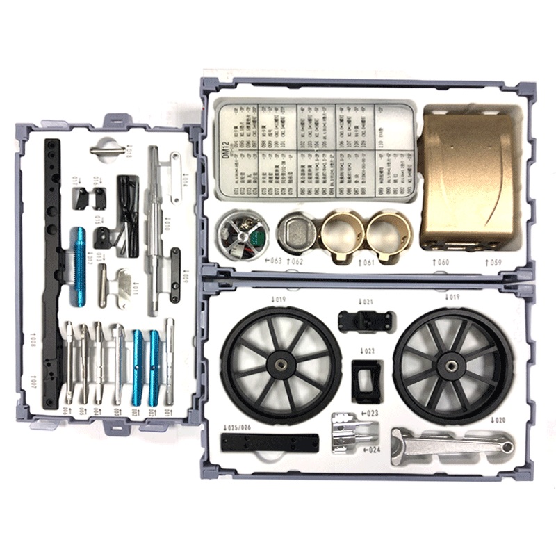 Teching DM12B Explorer 1 Creative All-metal Retro Model Car Rechargeable Simulation Science Toy High Challenge Assembled Electric Model Kit
