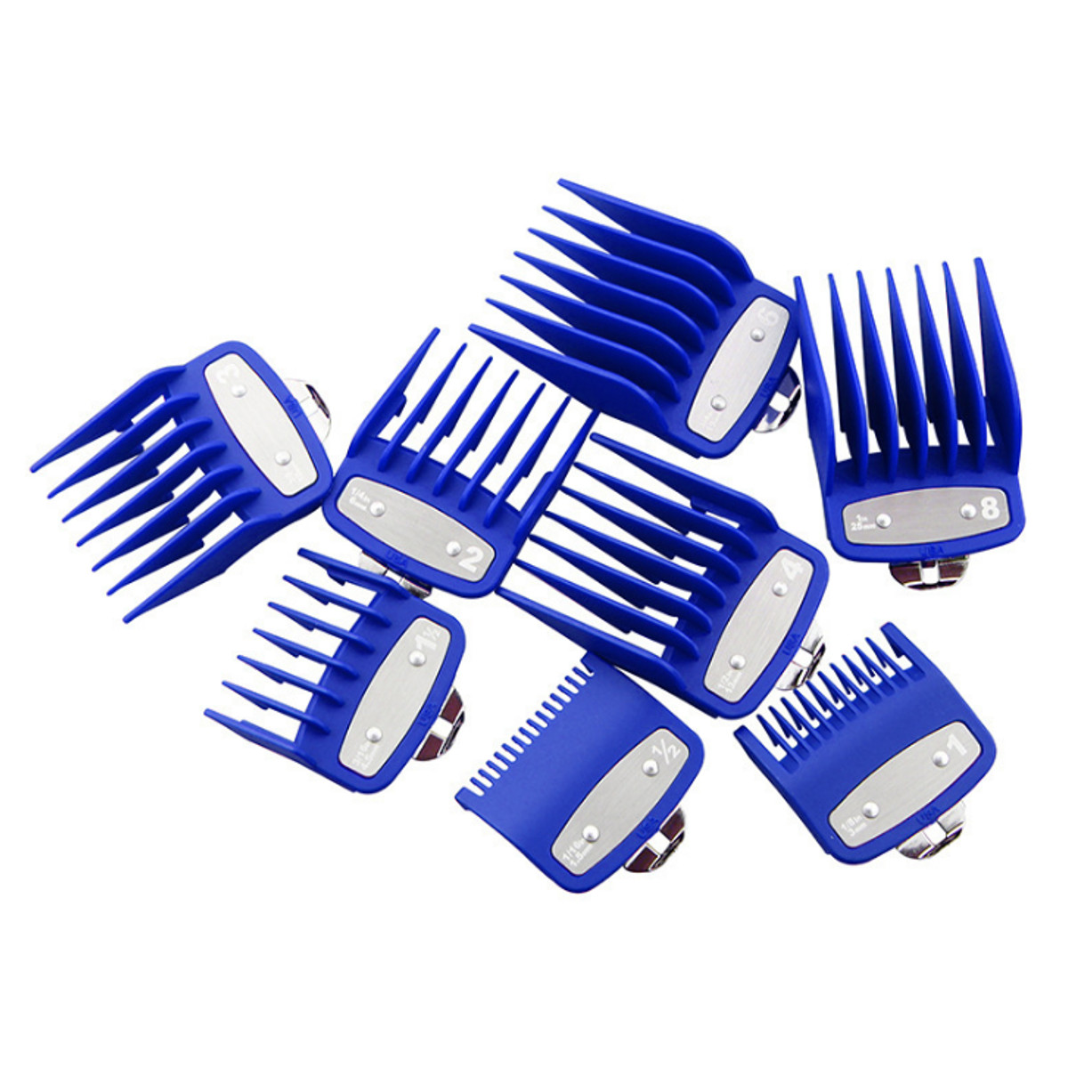 8pcs peigne de guide de coupe de tondeuse de cheveux réglé avec des outils de rechange d'agrafe en métal pour la machine de coupe de cheveux de WAHL