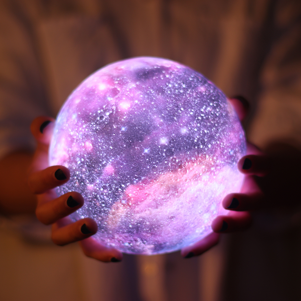 Impression 3D Lune Lampe Espace LED Veilleuse Télécommande / Tactile / Pat Contorl Lampe USB Charge Valentine Cadeau