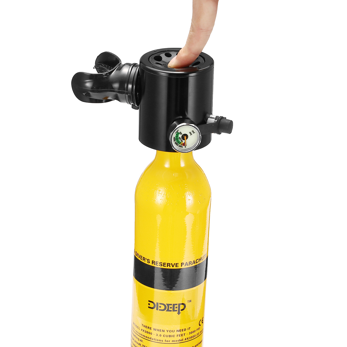 Dideep 0 5 L Sauerstoffflasche Mit Adapter Und Aufbewahrungstasche