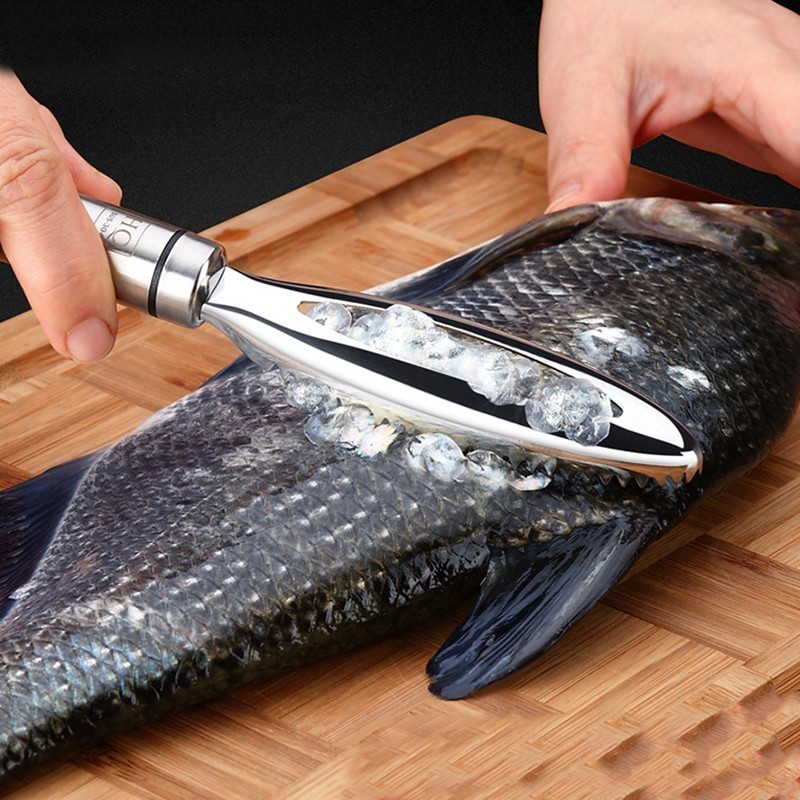 Écailles de grattoir à poisson Balances Balances 304 en acier inoxydable à écailles de poisson Artefact Tuez les outils de poisson Gadgets de cuisine